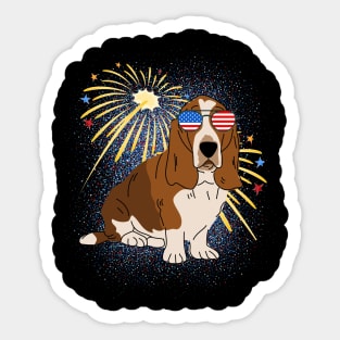 Cool Dog USA flag Patriotic 4th July independence day coolest shirt for july forth Sticker